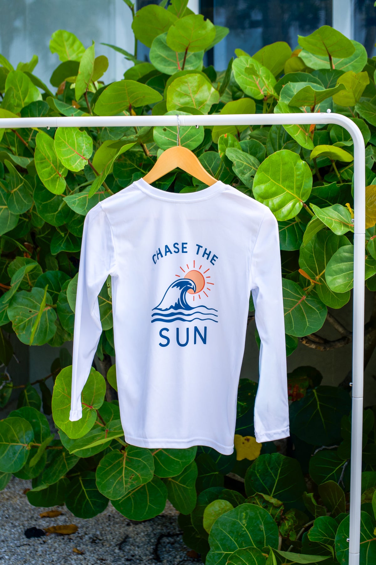Back view of the Youth Sun SRQutie SPF LS Tee