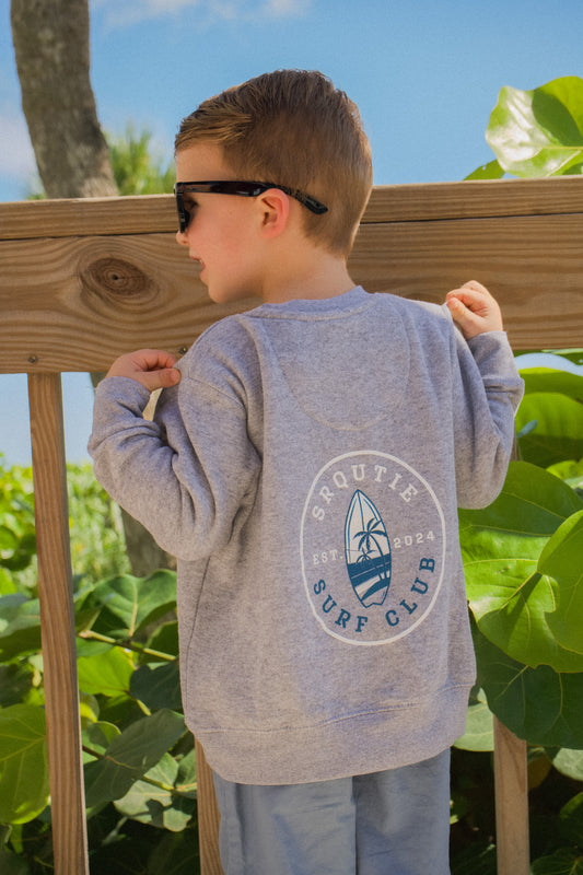 Lifestyle photo of the Youth Coastal Crew Sweatshirt