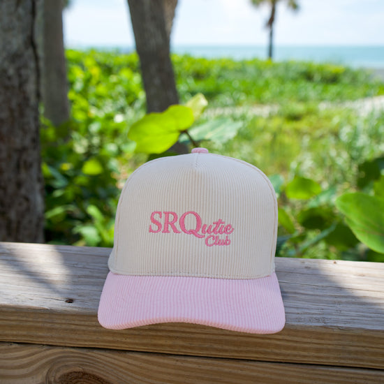 The SRQutie Club Trucker Hat in Pink