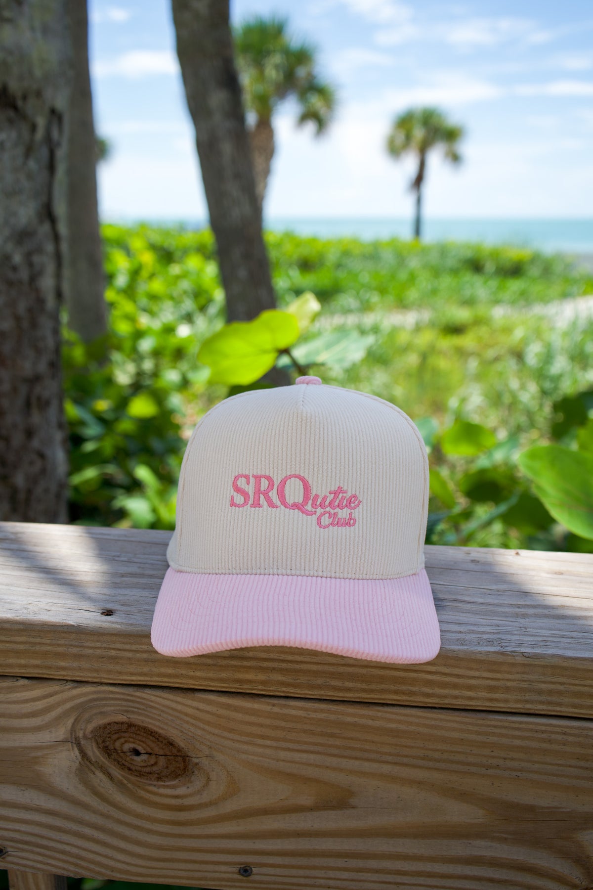 The SRQutie Club Trucker Hat in Pink