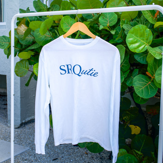 The women's Signature SRQutie LS Tee in White