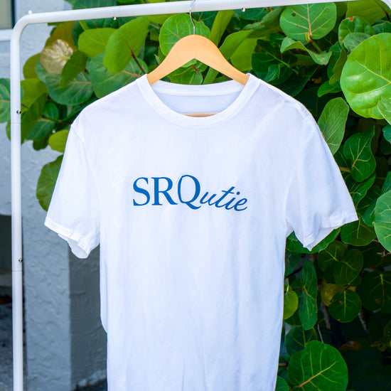 The women's Signature SRQutie Tee in White