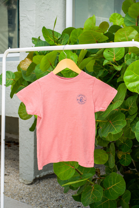 Front view of the Youth Mermaid SRQutie Tee in Mauve
