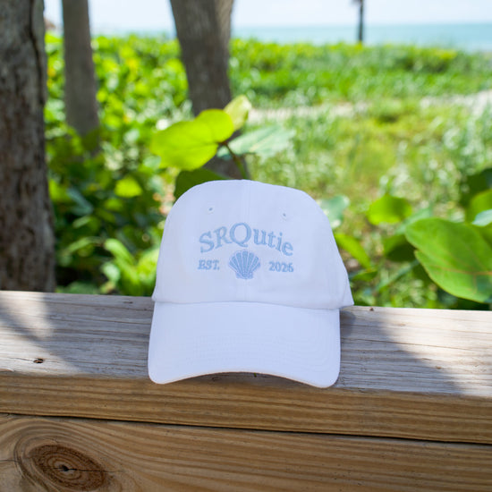 The SRQutie Shell Ballcap in White