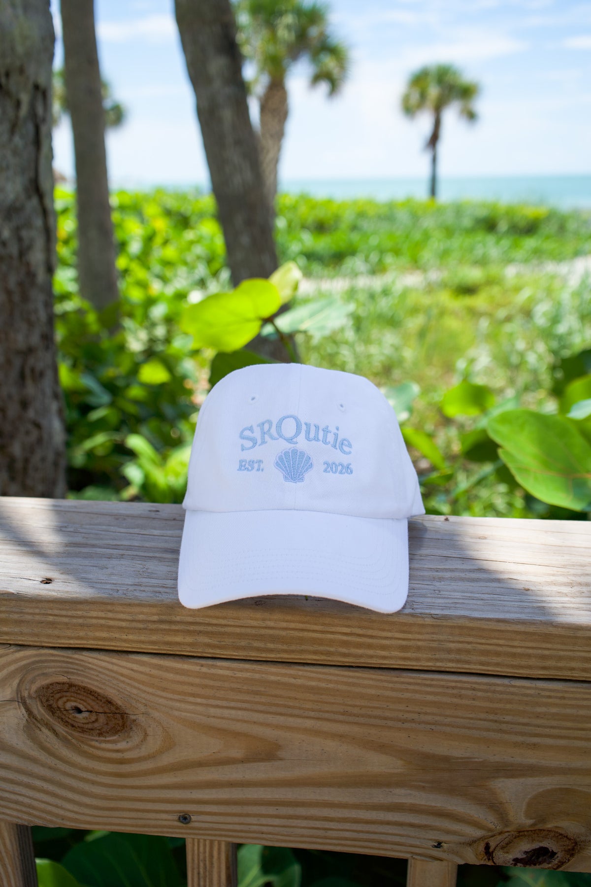 The SRQutie Shell Ballcap in White