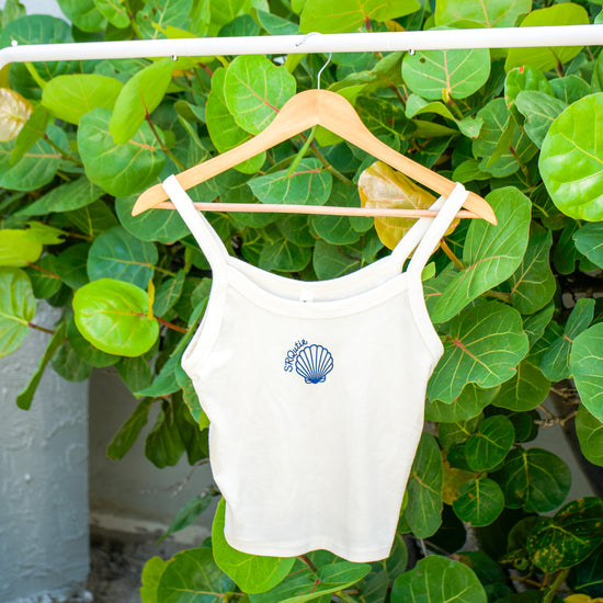 The women's SRQutie Shell Tank in Tan