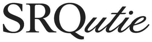 SRQutie wordmark, header