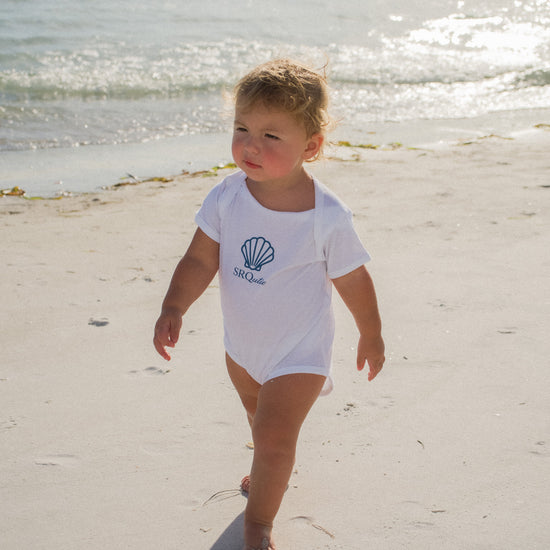 Lifestyle photo of the Shell SRQutie Onesie